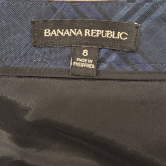 Banana Republic Dark Blue Checkered Navy Suit Washable - Picture 11 of 12